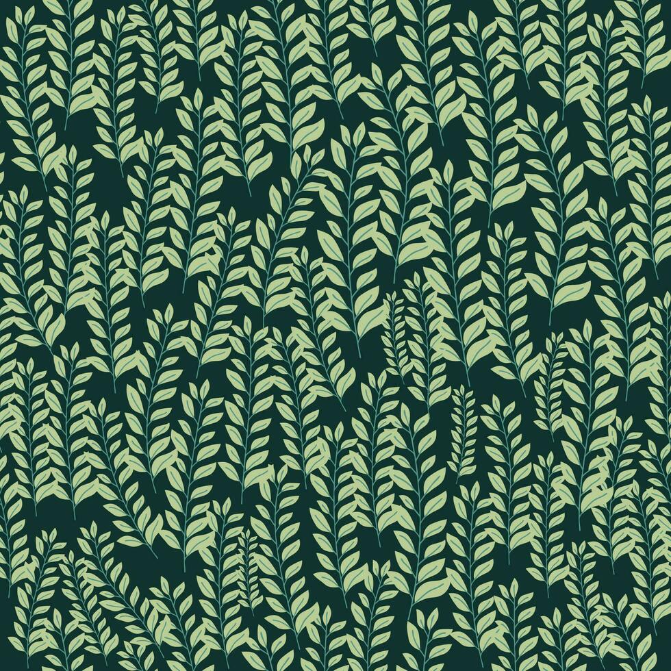 Flourish nature summer garden textured background. Floral seamless pattern. Branch with leaves vector