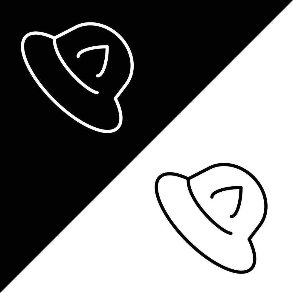 Hat Vector Icon, Outline style icon, from Adventure icons collection, isolated on Black and white Background.