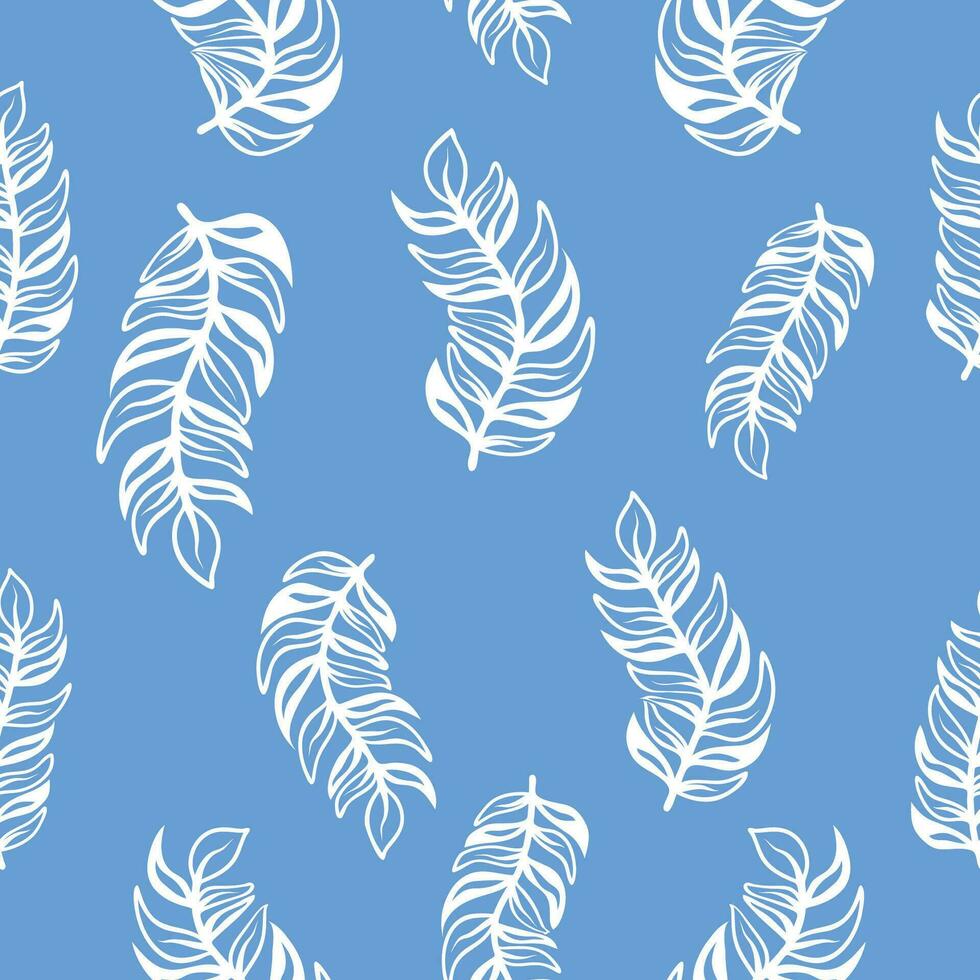 Flourish nature summer garden textured background. Floral seamless pattern. Branch with leaves ornamental texture vector