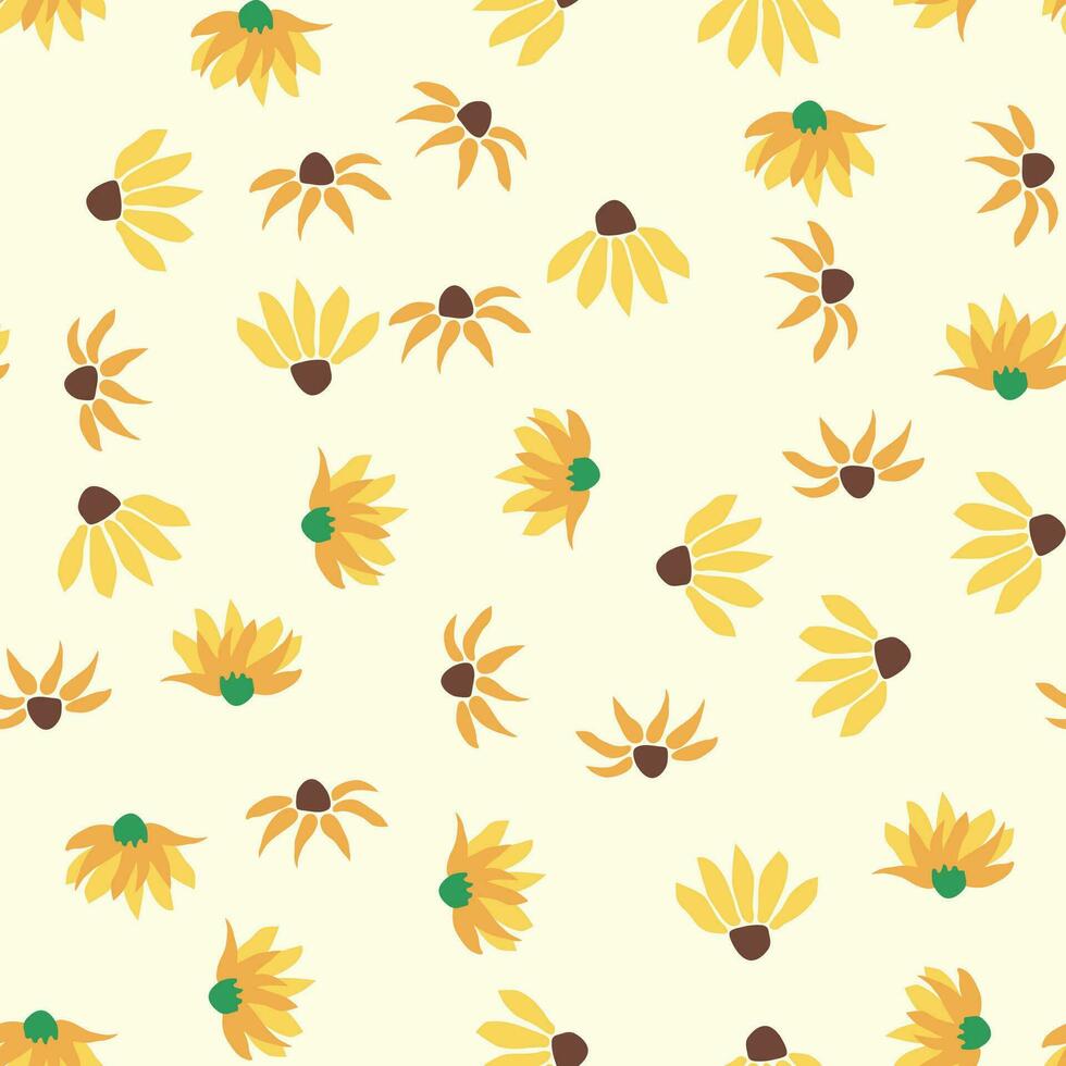 floral Clásico sin costura modelo. hippie flor poder retro textil impresión. maravilloso botánico fondo de pantalla vector