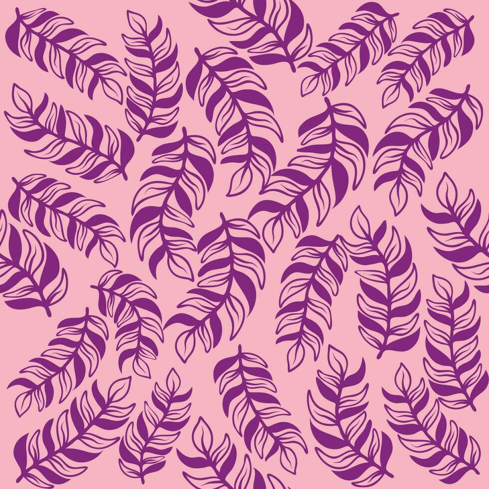 Flourish nature summer garden textured background. Floral seamless pattern. Branch with leaves ornamental texture vector