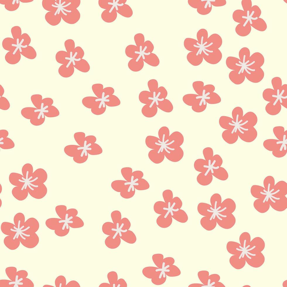 floral Clásico sin costura modelo. hippie flor poder retro textil impresión. maravilloso botánico fondo de pantalla vector