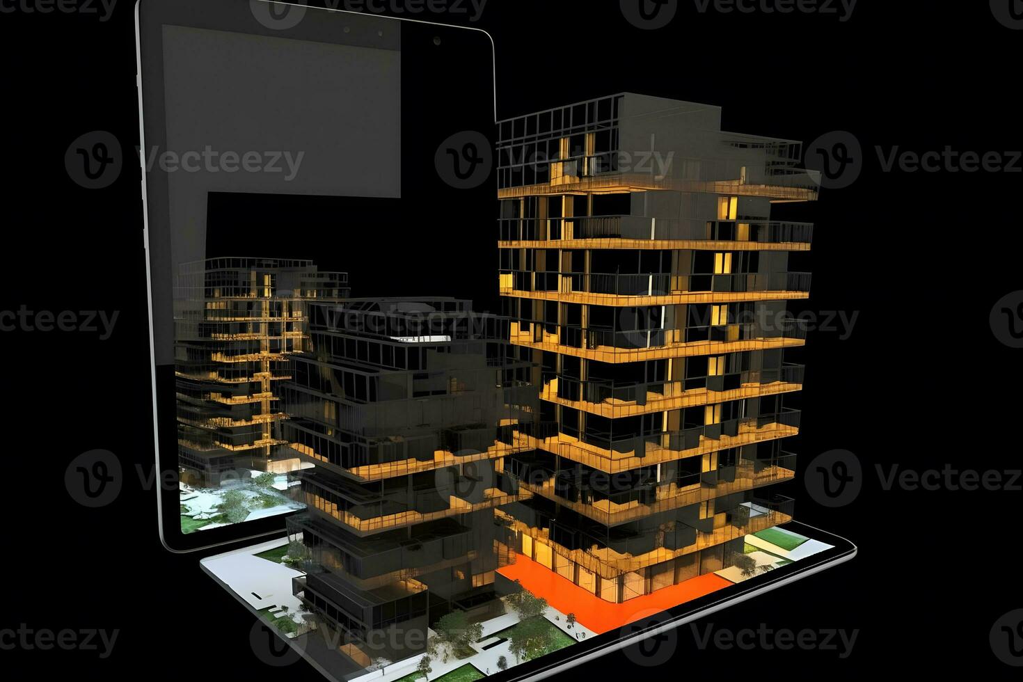 Real estate planning visualization in digital proection. Neural network AI generated photo