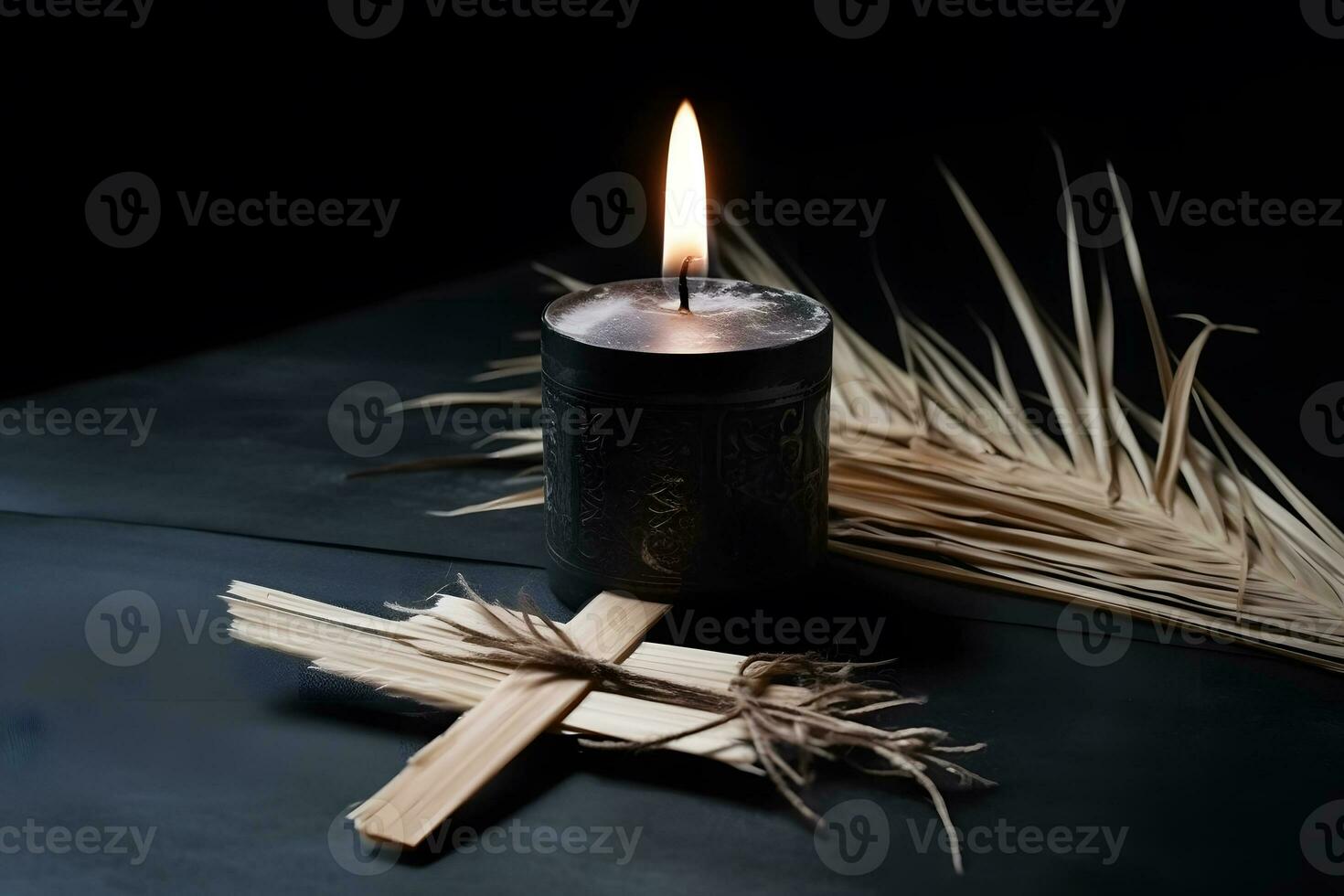 Palm Sunday, Ash Wednesday, Lent Season and Holy Week concept. Neural network AI generated photo