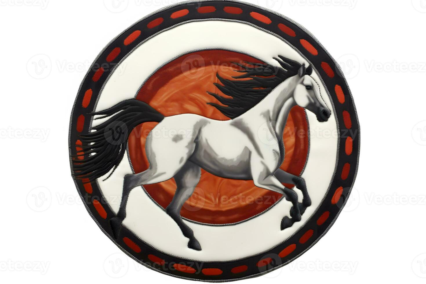 caballo logo modelo. neural red ai generado foto