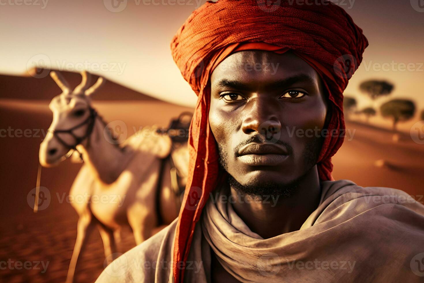 local emirati hombre. beduino desde unido árabe emiratos neural red ai generado foto