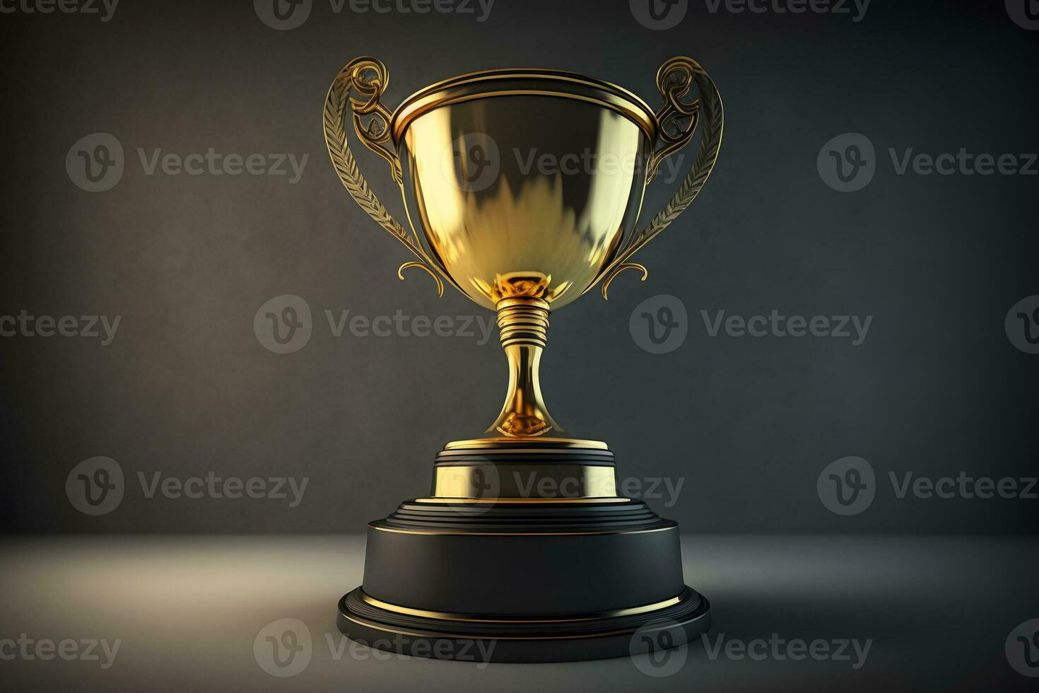 champion golden trophy. Neural network AI generated photo