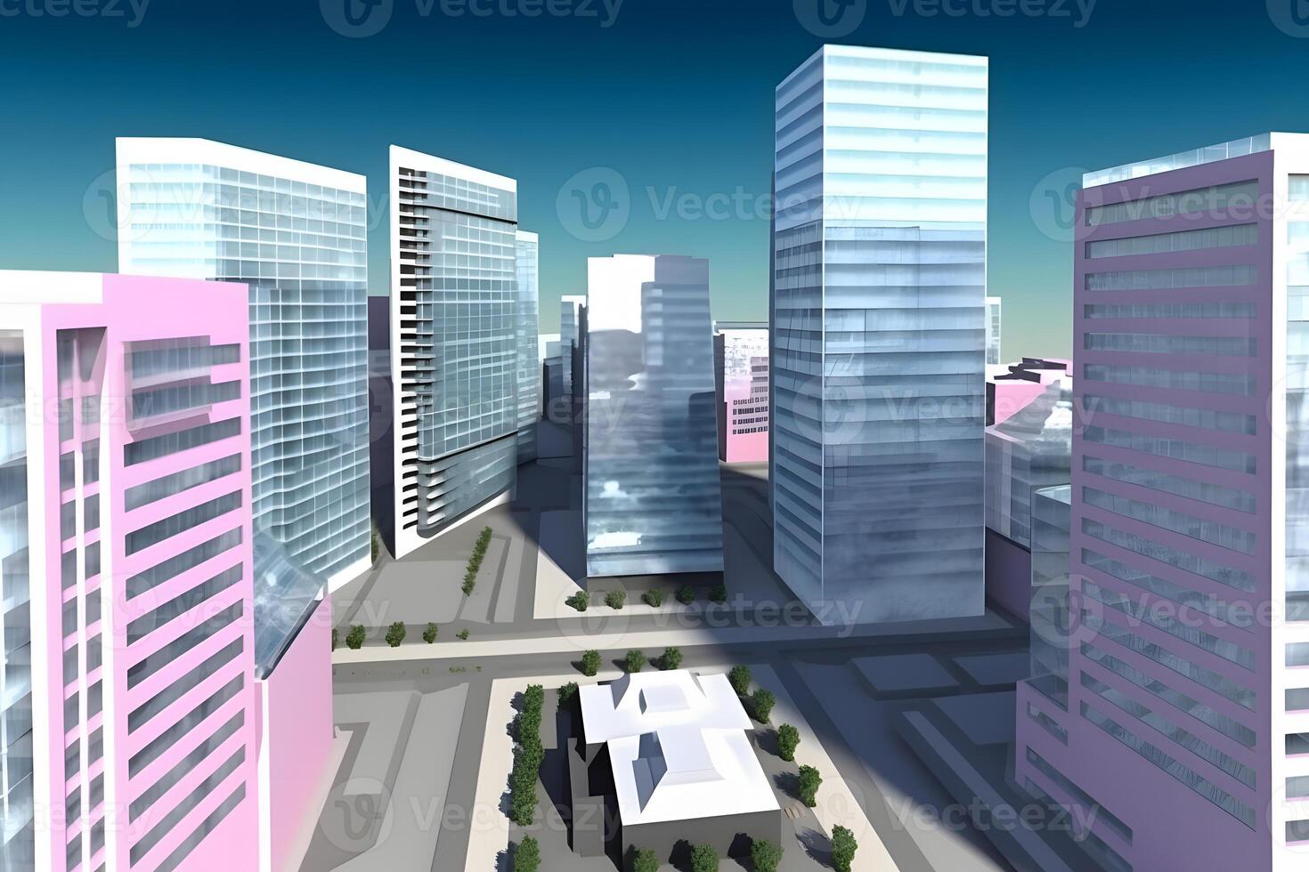 Real estate planning visualization in digital proection. Neural network AI generated photo
