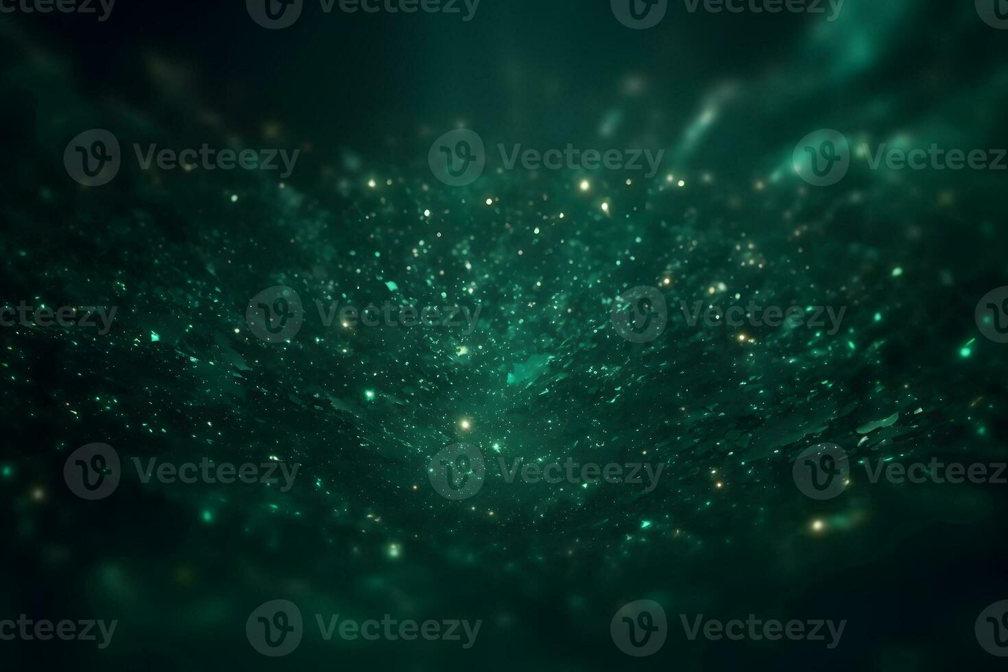 Green emerald background with shining elements. Neural network AI generated photo