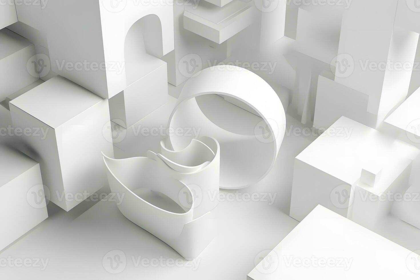 White Abstract Architecture Background. Neural network AI generated photo