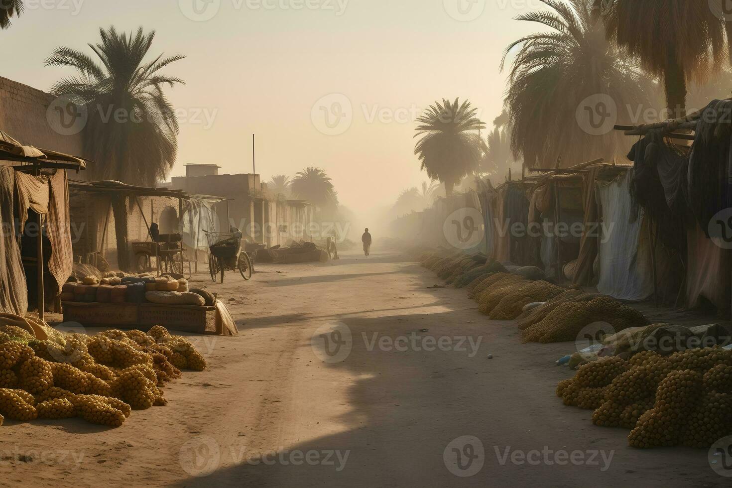 african desert market. Neural network AI generated photo