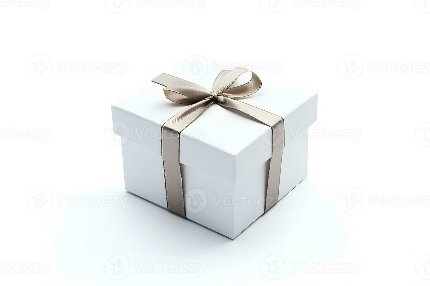 regalo caja con cinta y arco. cumpleaños celebracion concepto. neural red ai generado foto