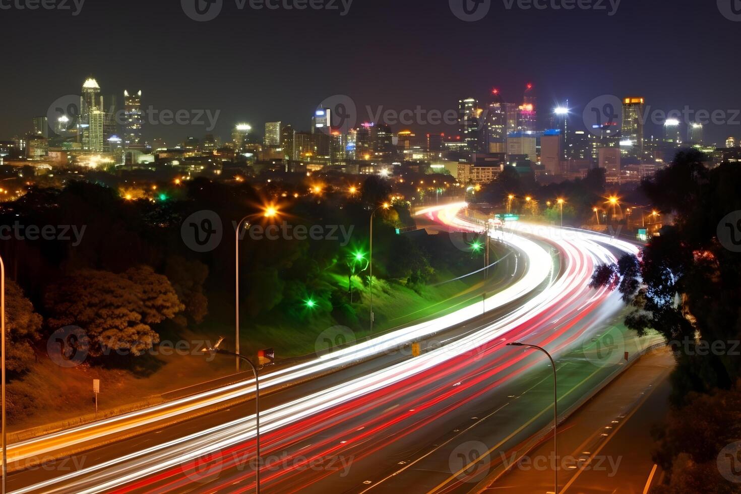 motion effect light street. Neural network AI generated photo