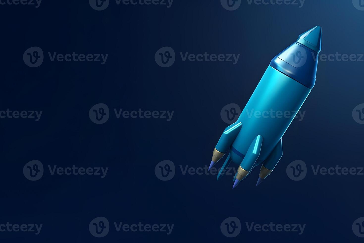 Rocket is flying on the sky,start up concept. Neural network AI generated photo