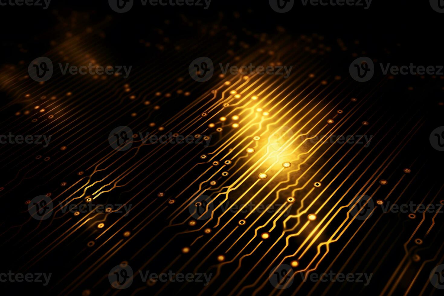 Central Computer Processors CPU concept. Motherboard digital chip. Technology science background. Neural network AI generated photo