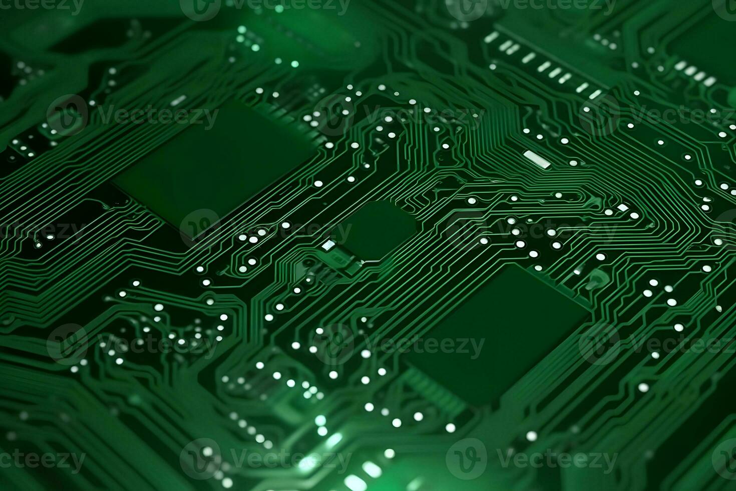 High tech electronic circuit board background. Neural network AI generated photo