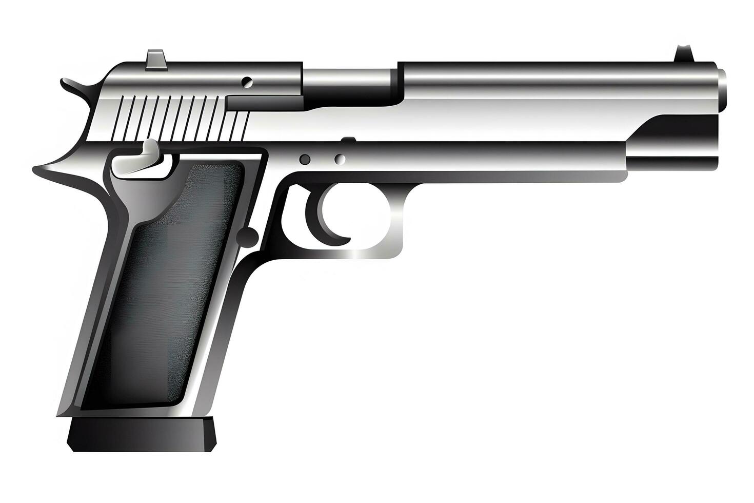 Desert Eagle gun on white background. Neural network AI generated photo