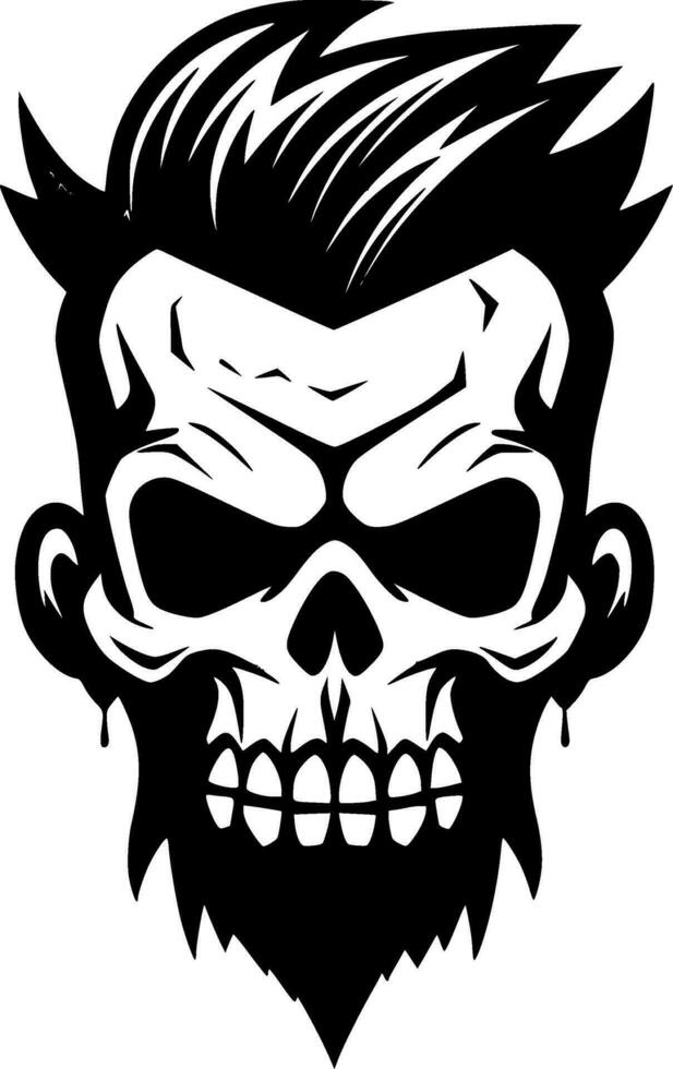 Skull - Black and White Isolated Icon - Vector illustration