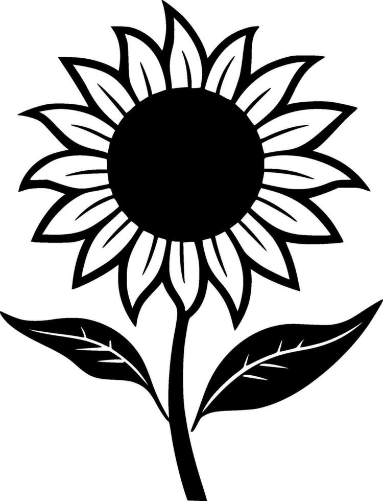 Sunflower - Minimalist and Flat Logo - Vector illustration