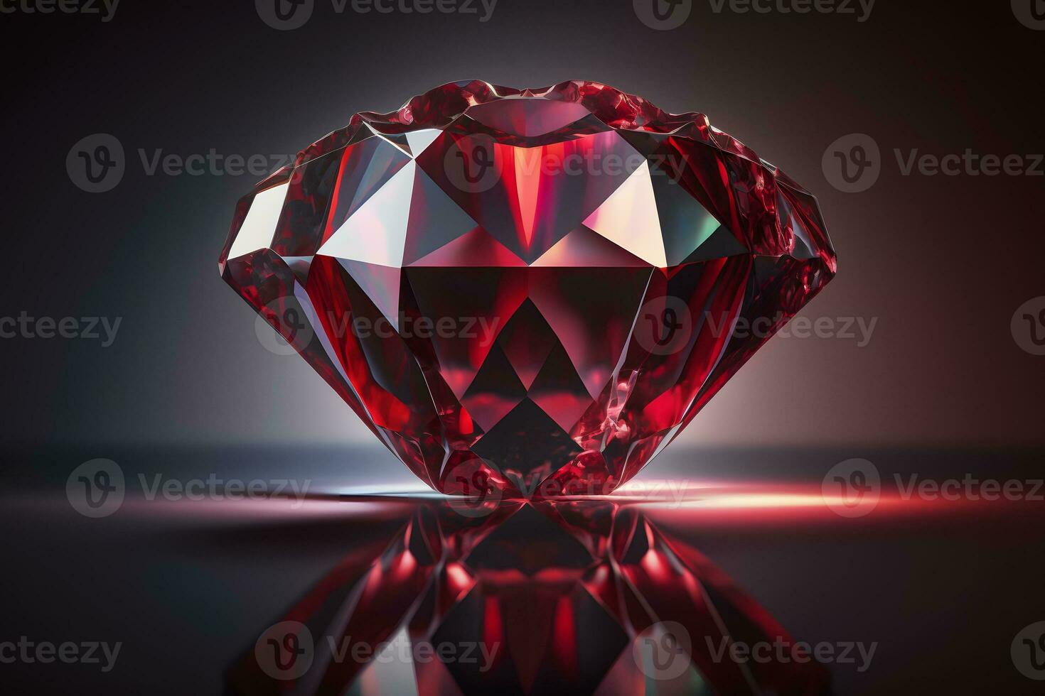 Ruby red on a dark background. Neural network AI generated photo
