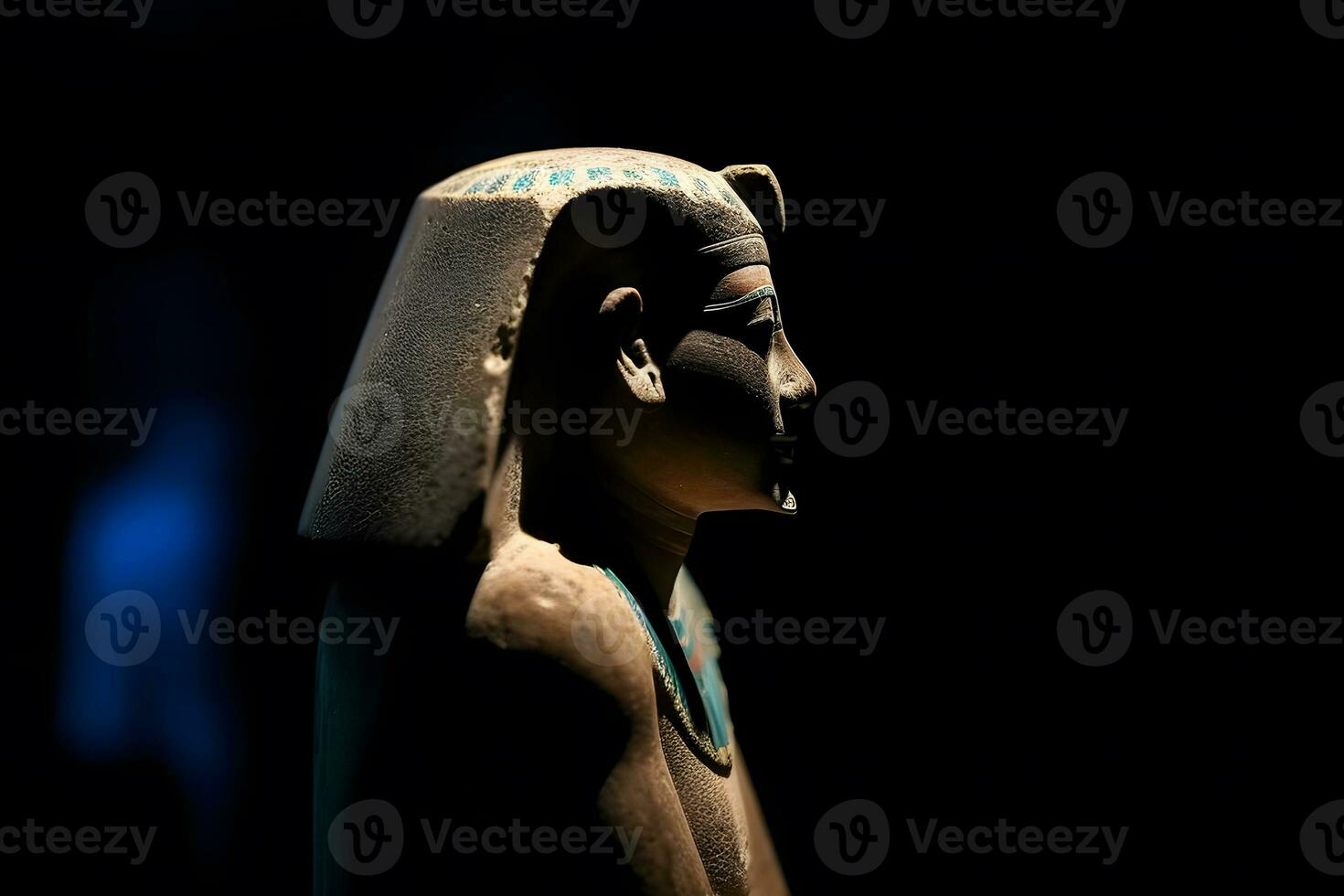 ancient egyptian pharaoh statue. Neural network AI generated photo