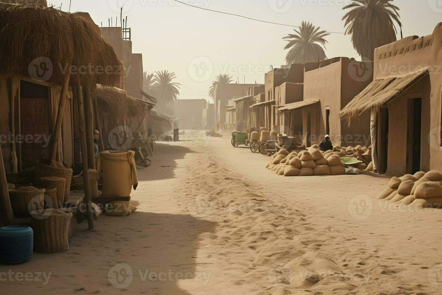 africano Desierto mercado. neural red ai generado foto