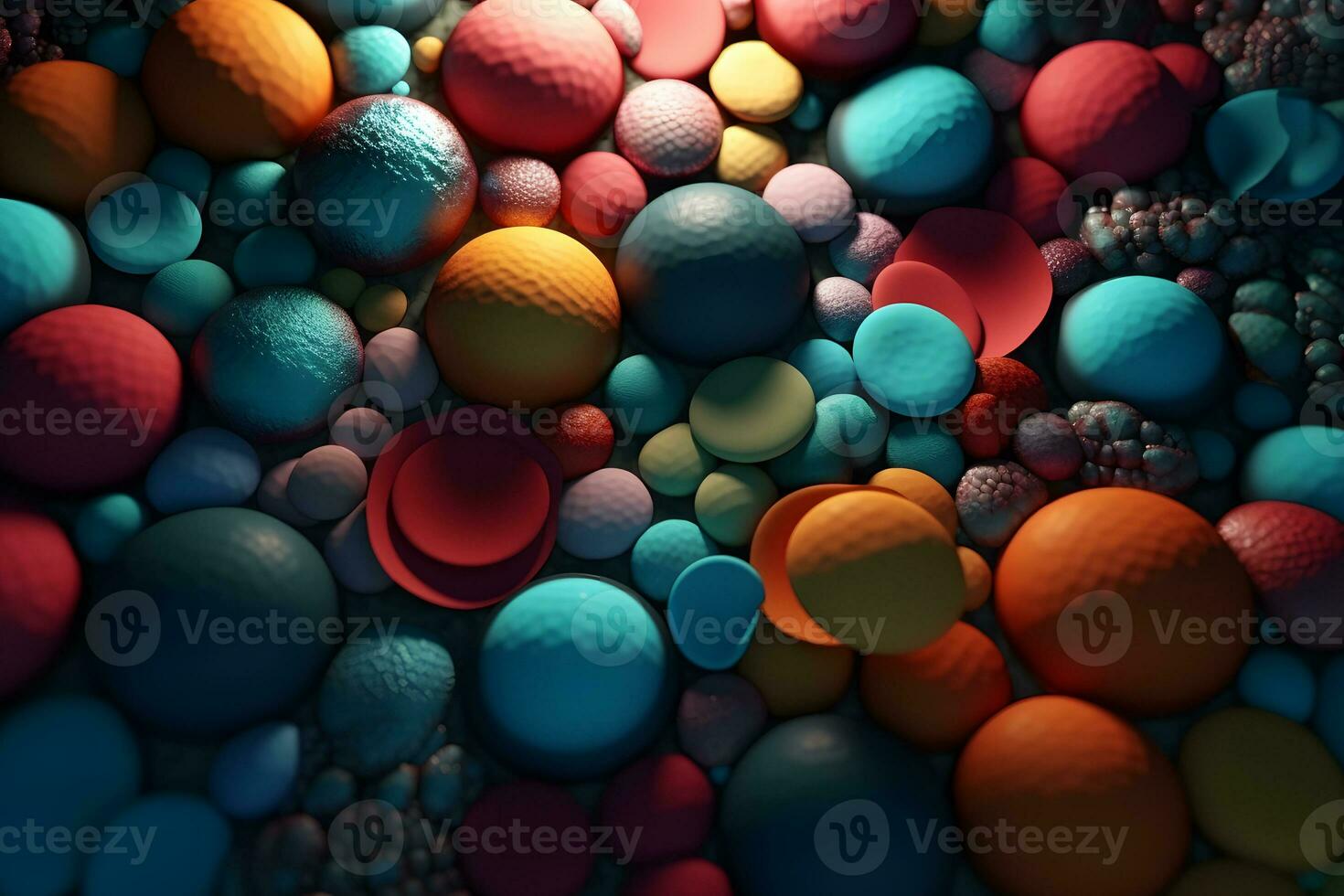 Iridescent acrylic drops abstract background. Neural network AI generated photo