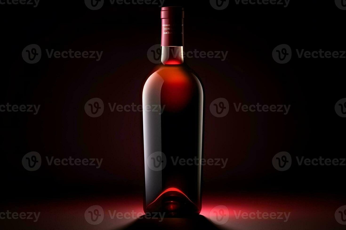 Bottle of wine on a dark background. Beaujolais Nouveau. Neural network AI generated photo