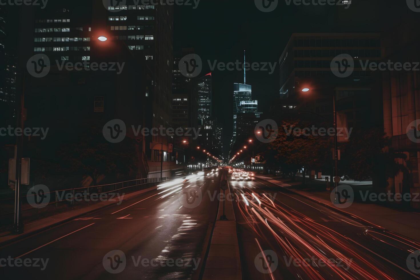 motion effect light street. Neural network AI generated photo