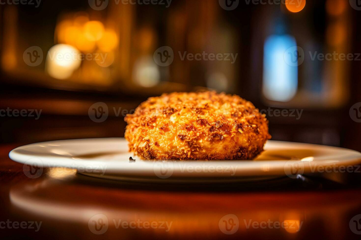 Organic Homemade Crab Cakes with Lemon and Tartar Sauce. Neural network AI generated photo