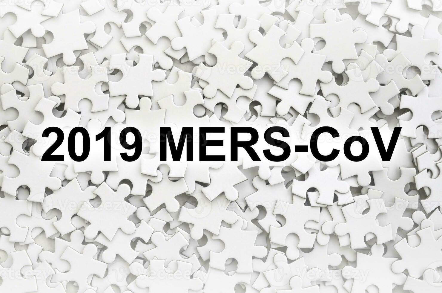 MERS-CoV Novel Corona virus concept with puzzle parts. Middle East Respiratory Syndrome abstract. Chinese infection photo