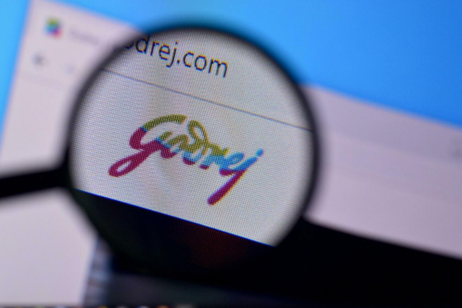 Homepage of godrej website on the display of PC url godrej com Homepage of godrej website on the display of PC url godrej com