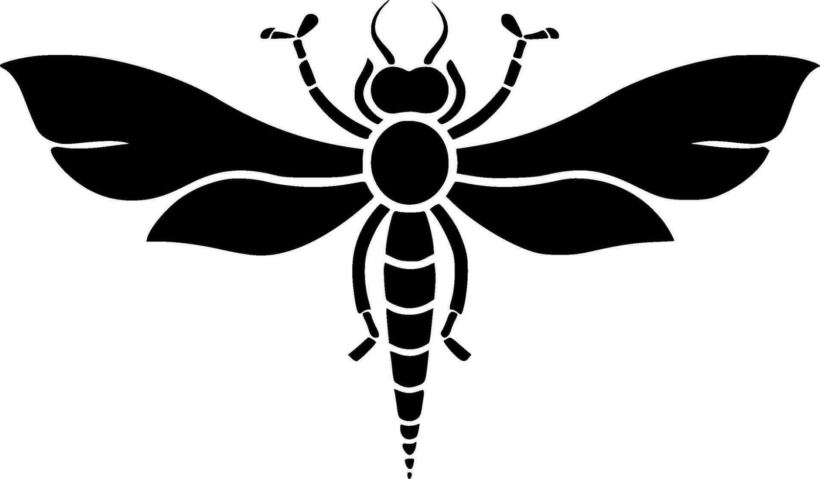 Dragonfly - Minimalist and Flat Logo - Vector illustration