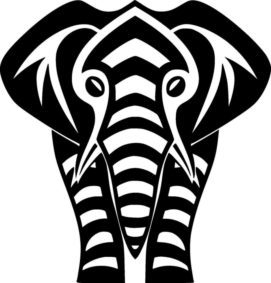 Elephant, Minimalist and Simple Silhouette - Vector illustration