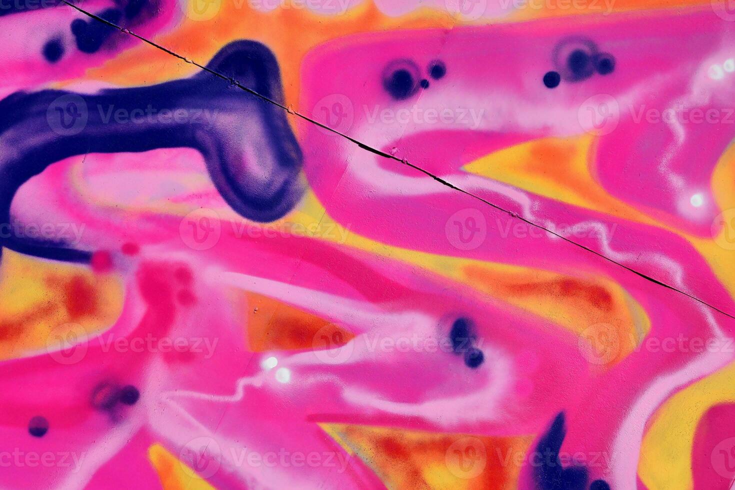 Colorful background of graffiti painting artwork with bright aerosol strips and beautiful colors photo