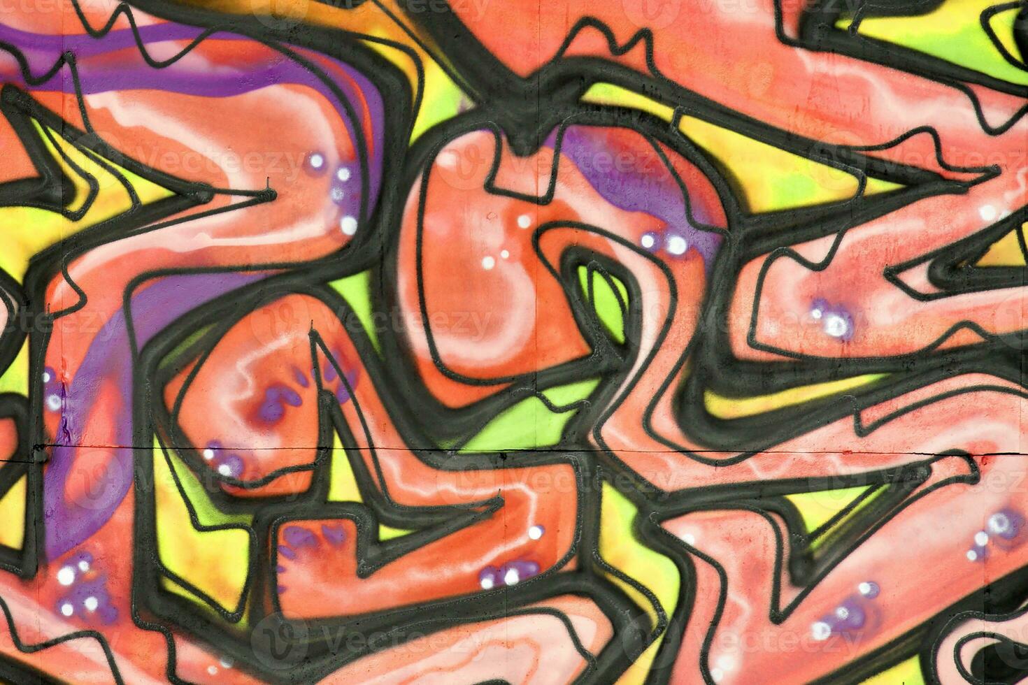 Colorful background of graffiti painting artwork with bright aerosol strips and beautiful colors photo