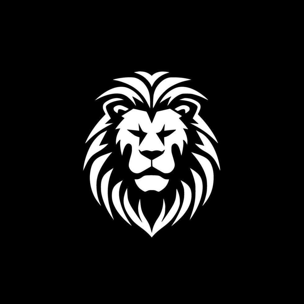 Lion, Minimalist and Simple Silhouette - Vector illustration