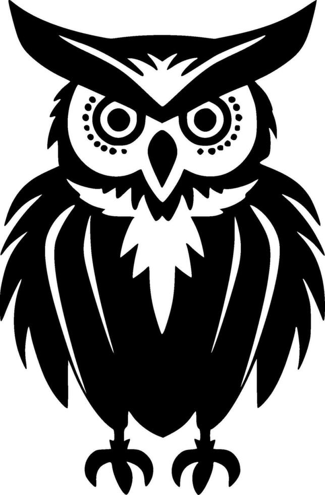 Owl - Minimalist and Flat Logo - Vector illustration