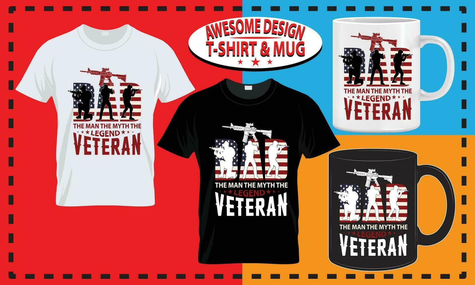 Veterans t-shirt and mug design, typography custom, vector best for print design.