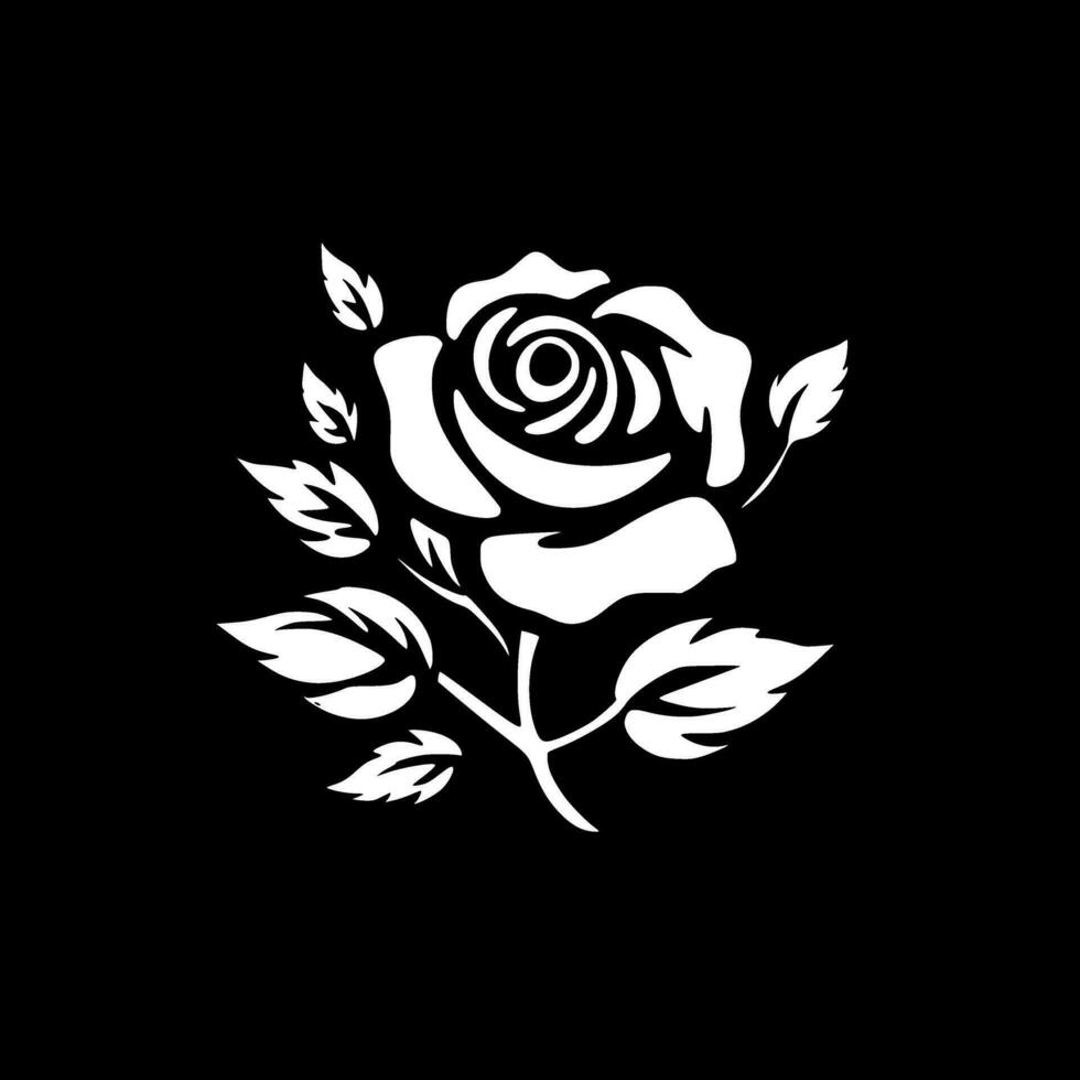 rosas, negro y blanco vector ilustración