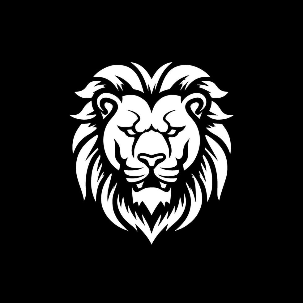 Lion, Minimalist and Simple Silhouette - Vector illustration