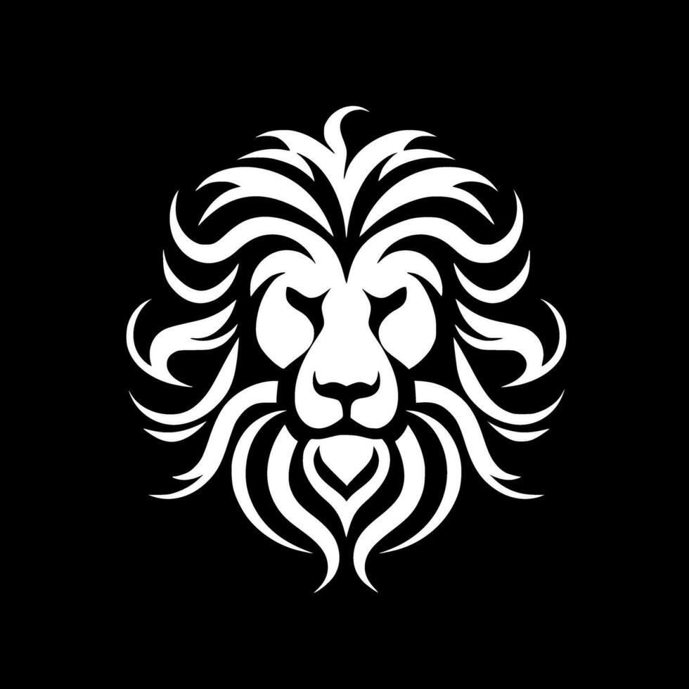 Lion, Minimalist and Simple Silhouette - Vector illustration