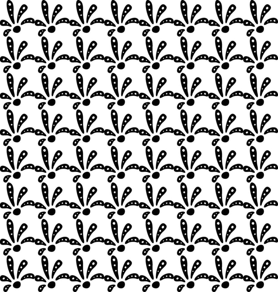 Geometric floral set of seamless patterns. White and black vector backgrounds. Simple illustrations.