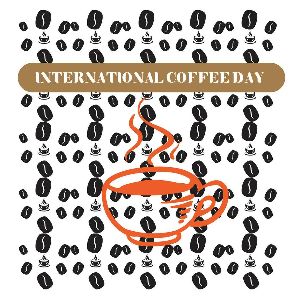 National coffee day vector illustration. Happy national coffee day design