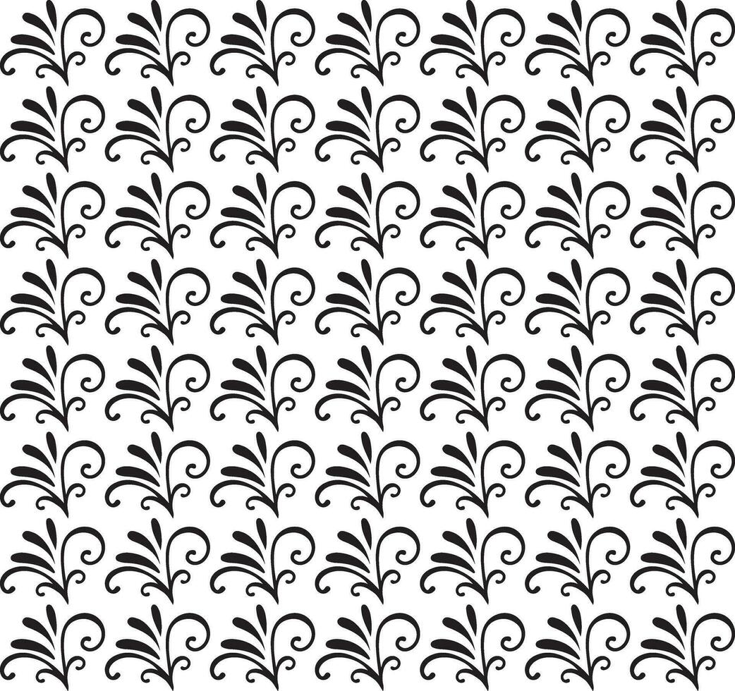 Geometric floral set of seamless patterns. White and black vector backgrounds. Simple illustrations.