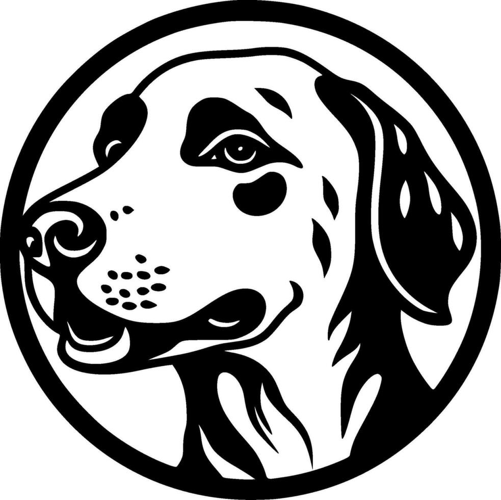 Dalmatian - Black and White Isolated Icon - Vector illustration