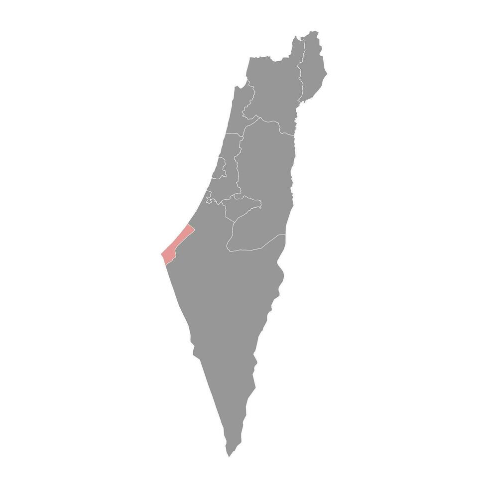 gaza tira mapa, palestino territorios. vector