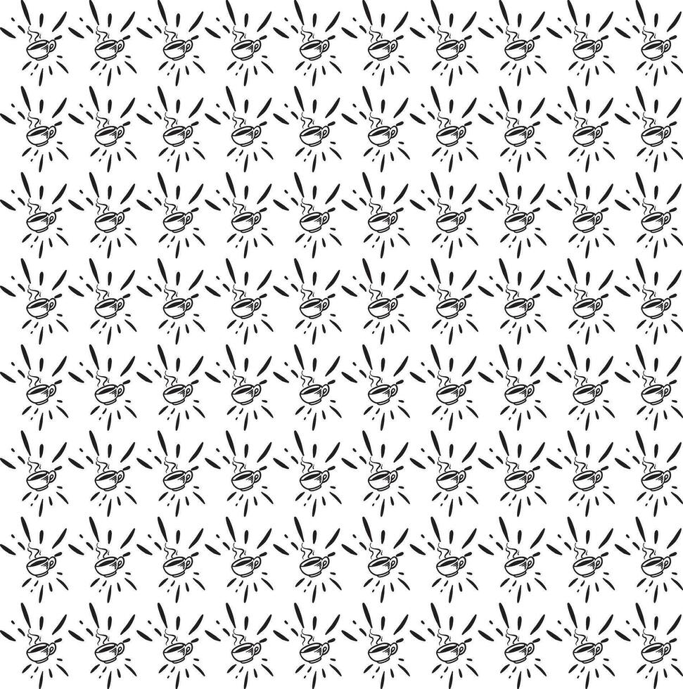international day of coffee background with hand drawn and realistic llustration vector