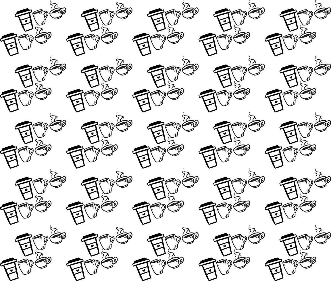 international day of coffee background with hand drawn and realistic llustration vector