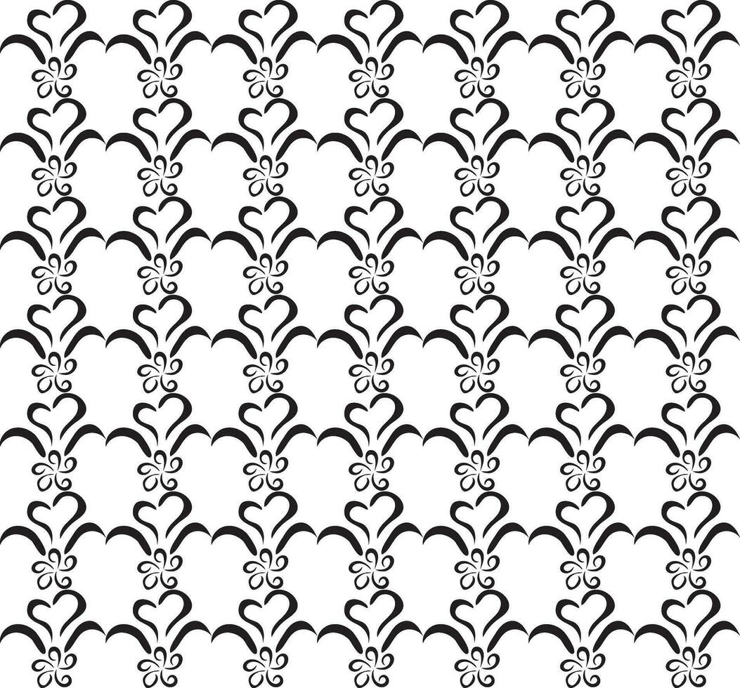 Geometric floral set of seamless patterns. White and black vector backgrounds. Simple illustrations.